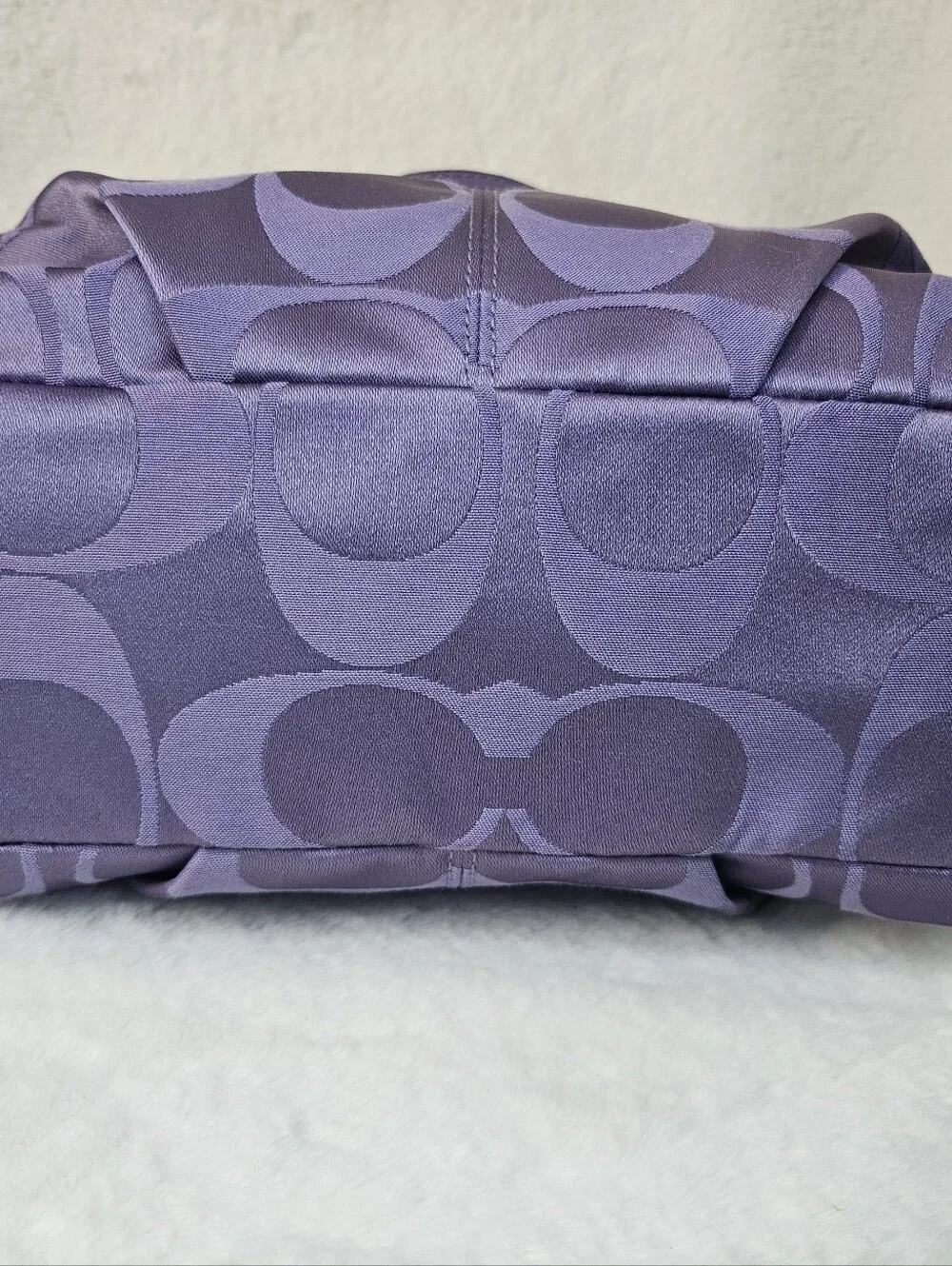 Coach Purple Signature Jacquard Shoulder Hobo 2011